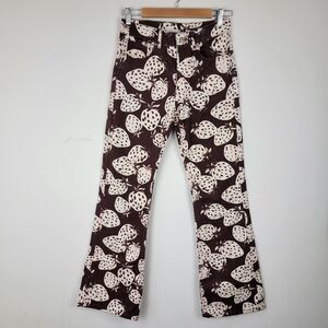 BDG Urban Outfitters Women's 90s Bootcut Jeans Strawberry Print Brown Size 25